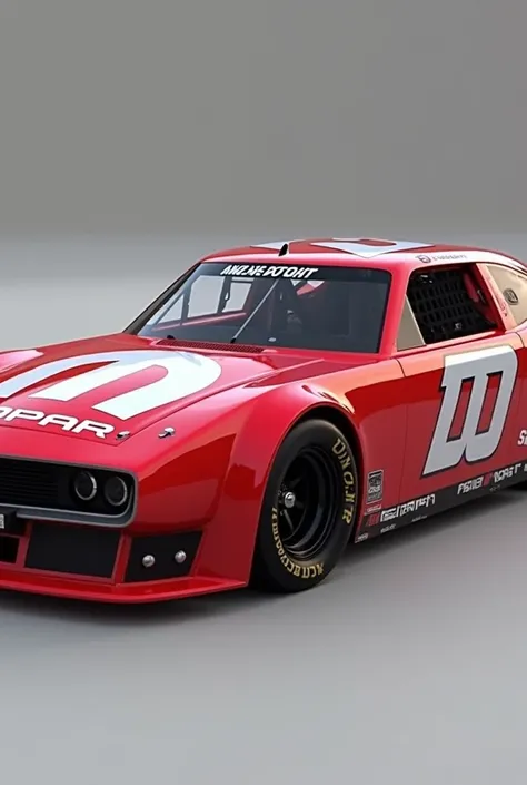 Red Mopar Nascar car without lights