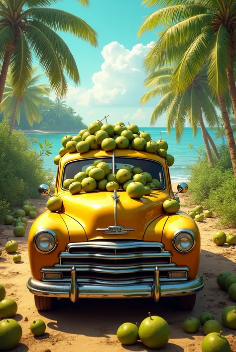 A car full of coconut 