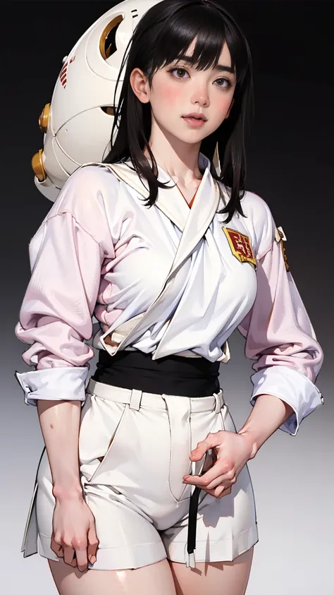 (((Realistic)))picture, masterpiece, highest quality, One Girl, Plump body, highest quality, Pale-skinned, Ryu Asuka Langle, Plug Suit 02, Black background, (Face and eye details:1.1), Earth Eye、Individuality, blush, ((Shy)), Very delicate and beautiful gi...