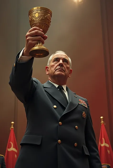 take some important person from the cold war and do it holding a chalice
