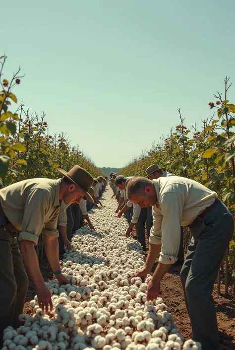 White people picking cotton