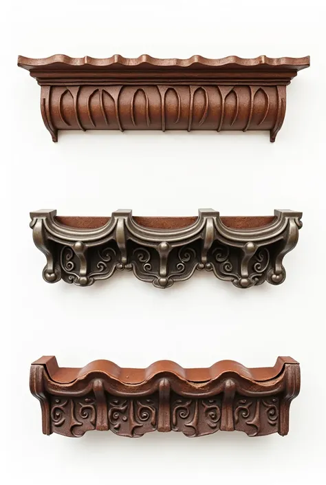 Colonial metal gutter 3 examples for tile roofs