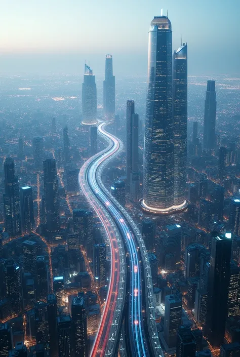 Futuristic representation of interconnected cities, IoT devices, and 5G networks/6G expanding across the planet
