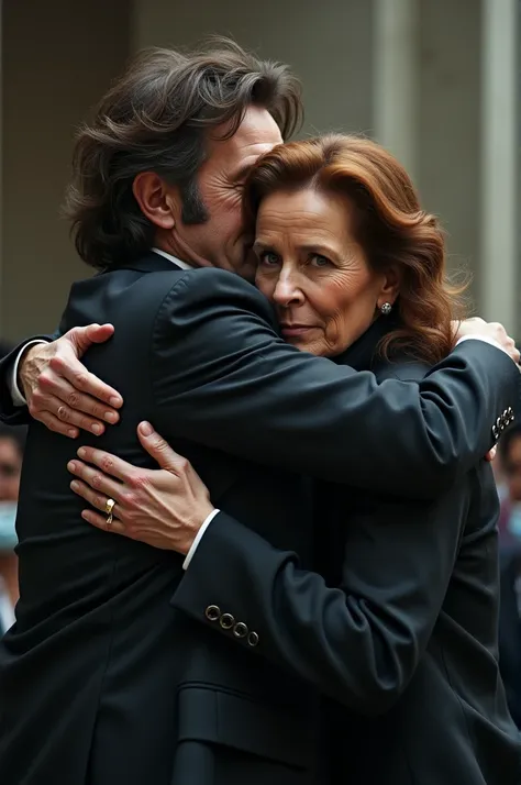 Milei hugging Cristina Kirchner 