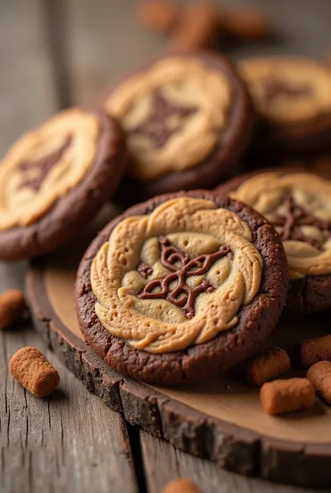 Logo on carob cookies