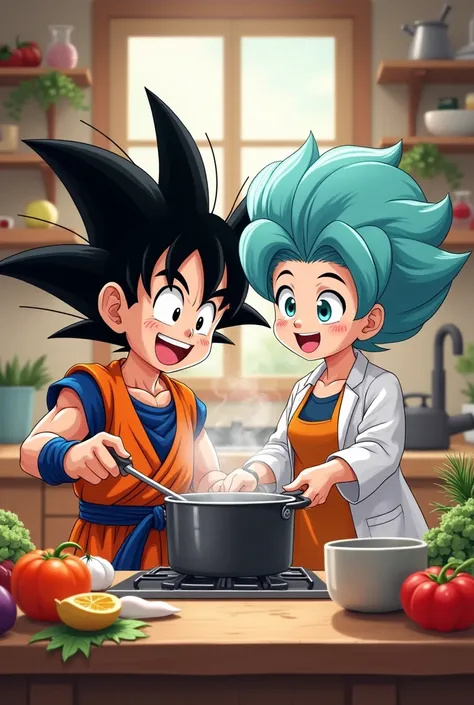 Goku and Bulma doing the delicious thing 