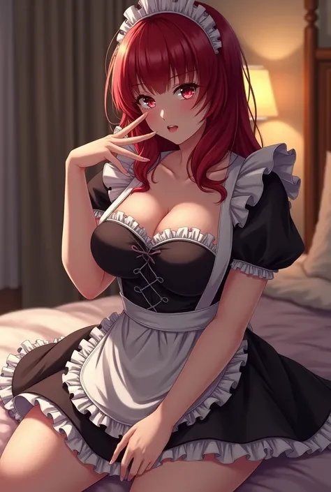 maid、by the wide、dark red hair 、tsundere、mInI falda、dormItorIo、estIrar、Big breasts、A milk、I&#39;I&#39;m in love