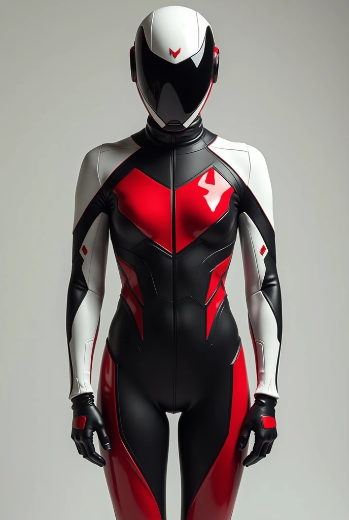 Black red and white uniform.