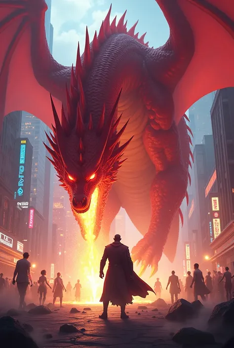 create a banner I mentioned; Dave Champion BATTLE CITY.

Let a red dragon come out