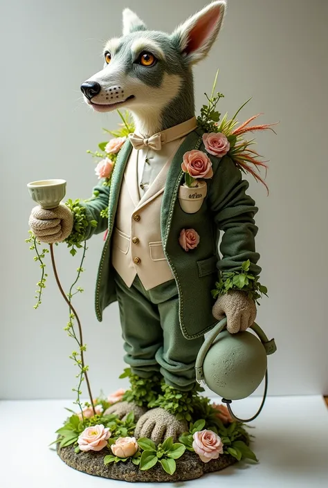 A flower butler holder that is more realistic and without the rat