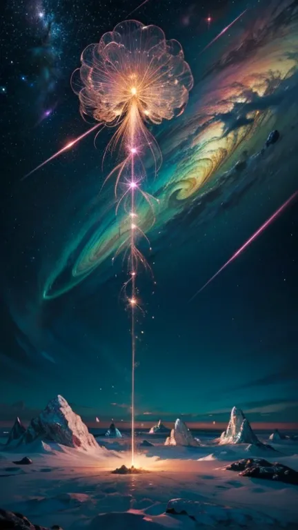 Space Landscape, Hyper Vibrant Nebulae Octans von_Spacious star map_Heaven In the vastness of the cosmos, A breathtaking image unfolds before your eyes. In the heart of a star galaxy, lively mist dance and swirls, their ethereal Colors blending and intertw...