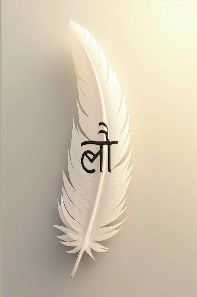 Aaram written on a feather to represent comfort