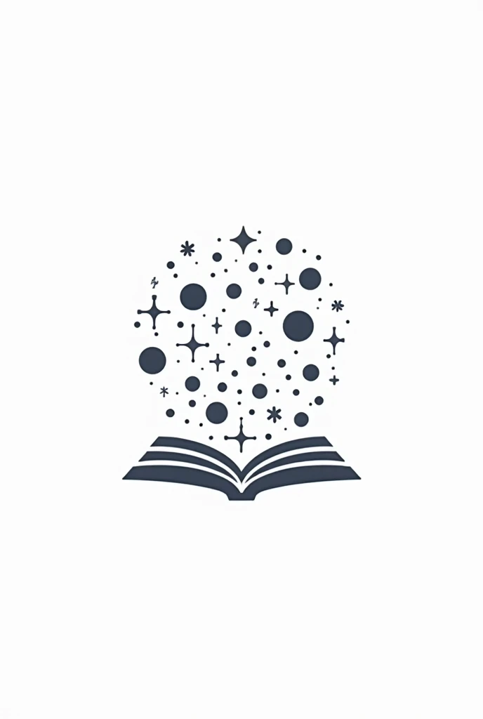 I would like to create an educational logo where at the bottom is an open book and in the middle comes out an infinity of the book 