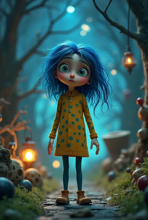 Create a picture of Coraline that looks like the movie 