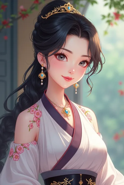 Princess Mo Lihua is a woman of incredible beauty, similar to that of a fairy, Her soft and delicate features with pale skin, heart-shaped face with a small nose, Long, curly, wavy black hair held down by a low braid-like ponytail and parted bangs exposing...