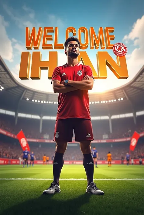 A football signing that says welcome ihaan to singles FC