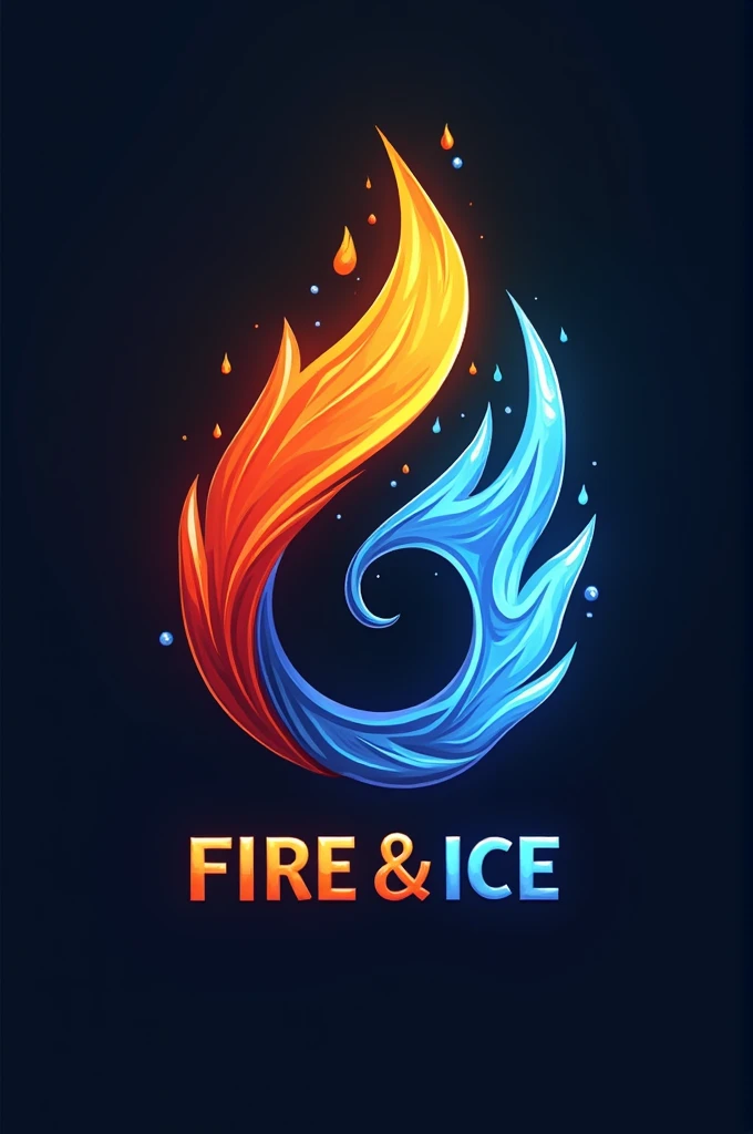 A logo with the name Fire & Ice