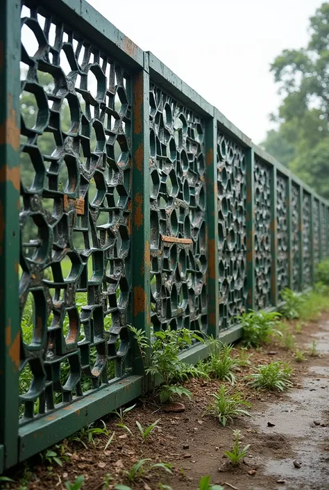 already designs a picture of this Combination of Geometric Shapes in Ecobrick Fences:

Hexagons and Squares: Alternating these shapes in your fence design can create a dynamic and attractive pattern., In addition to providing greater structural strength.

...