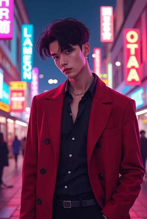 make a GOOD picture of "Welcome to Flamengo" kpop idol hwang hyunjin from the group straykids but with the name lorenzzo 