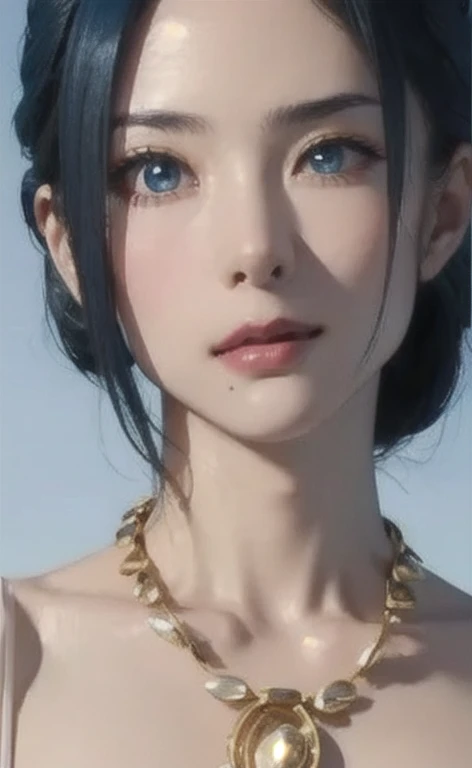 (masterpiece:1.4, Best Quality), (intricate details), unity 8k wallpaper, Very detailed, beautifully、Midea, Perfect lighting, (One person), (Blue Hair, blue eye, Medium Chest),, Dynamic pose, Dynamic Angle,  lipstick, slim, slim body, Medium Chest, , Detai...