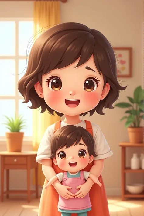 Create a cute and animated mom named Yusenka