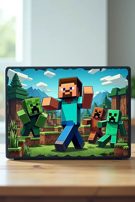 Create a sticker for laptop minecraft 
