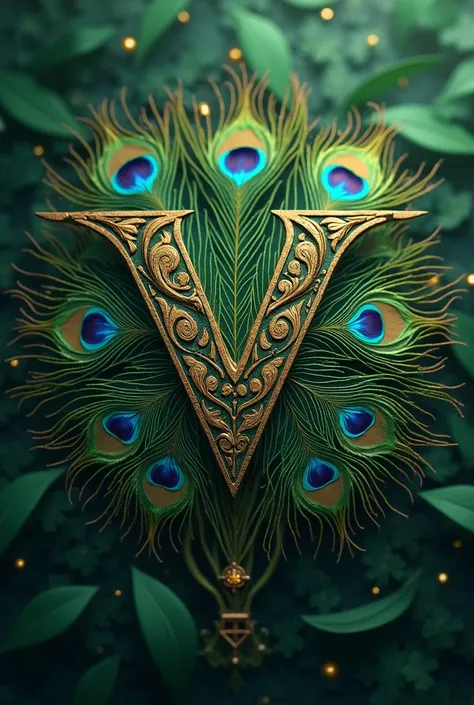 As soon as it involves peacock feathers it is a “V” and a “+” written in green