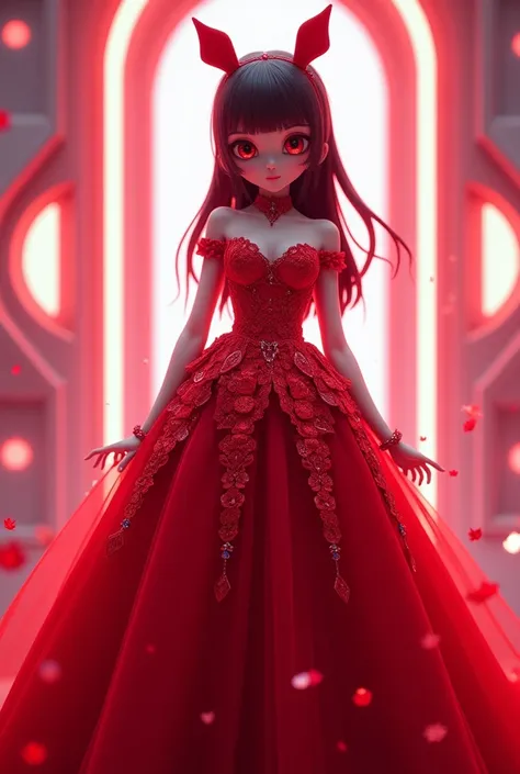 Create a red dress vtuber