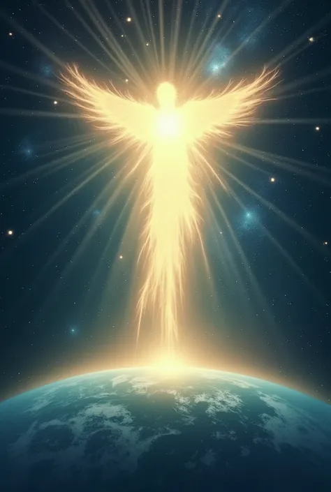 Holy Spirit in the universe over the world 