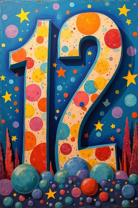 until: Creating with the Number 12 Use art supplies to create a mural depicting the number 12. Each child will make a figure that adds up to a total of 12 (12 stars, 12 circles, etc.).