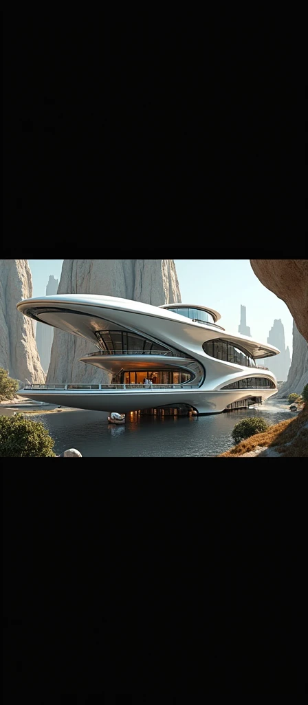 Sci-fi building, animation as a real picture