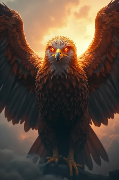 Eagle with eyes of fire