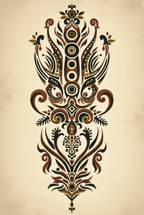 An integration of philippine tribal pattern, nature notifs, cultural textiles and ancestral symbols simple aesthetic