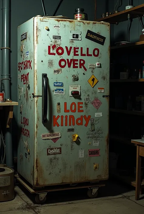 Decorated freezer from the Netflix series Money Heist
