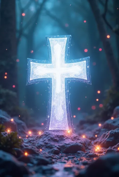 White hospital cross, Harry Potter colored background and atmosphere