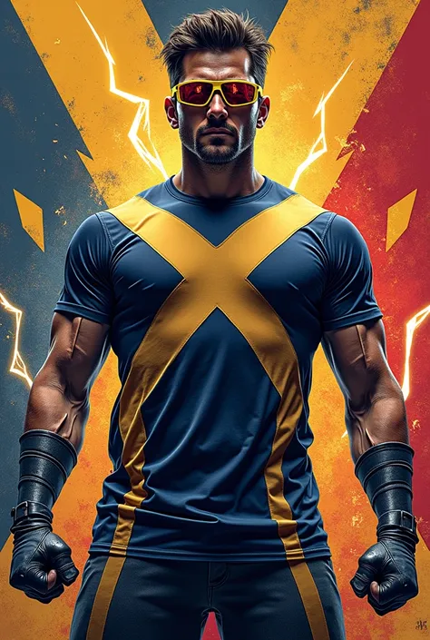 sports t-shirt Cyclope X-Men sports t-shirt