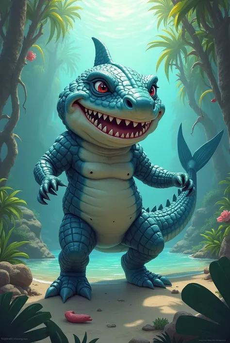 Cute Shark hybrid crocodile