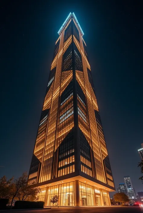 Kyoti tower at night shot from low angle -- 4:1 ar