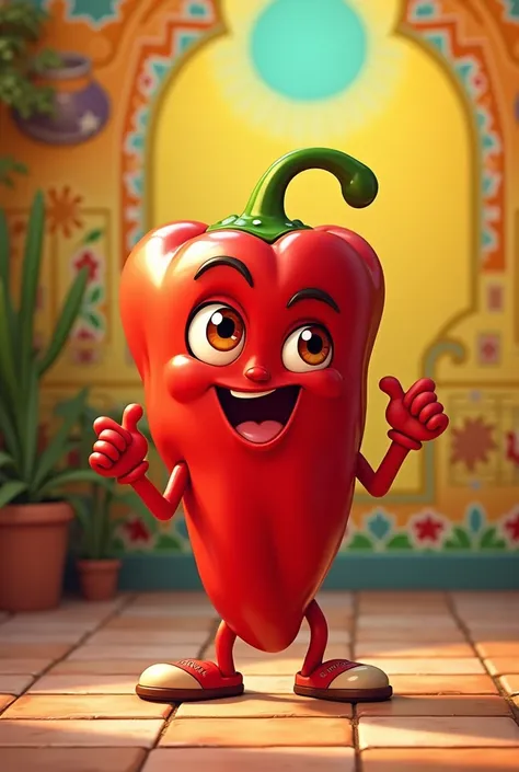 A mascot in the shape of a Mexican pepper to use in my brand