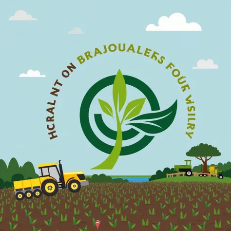 I want a simple image for the 1st agronomy week at the Federal Institute of Piauí. You can mix the symbol of agronomy with something from IFPI and with something related to the backlands of Piauí, add a bean or cashew plantation in the background., some wa...