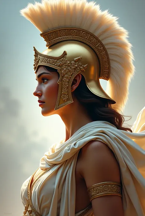 Greek goddess Athena side profile