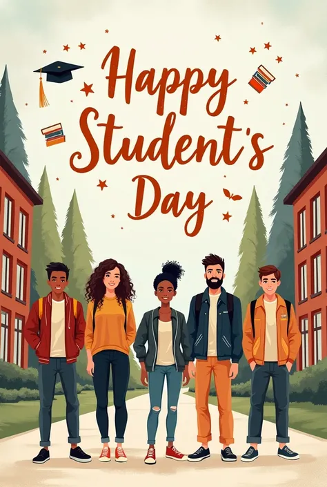 Give me a greeting card for student&#39;s day for college students
, with a short but meaningful message