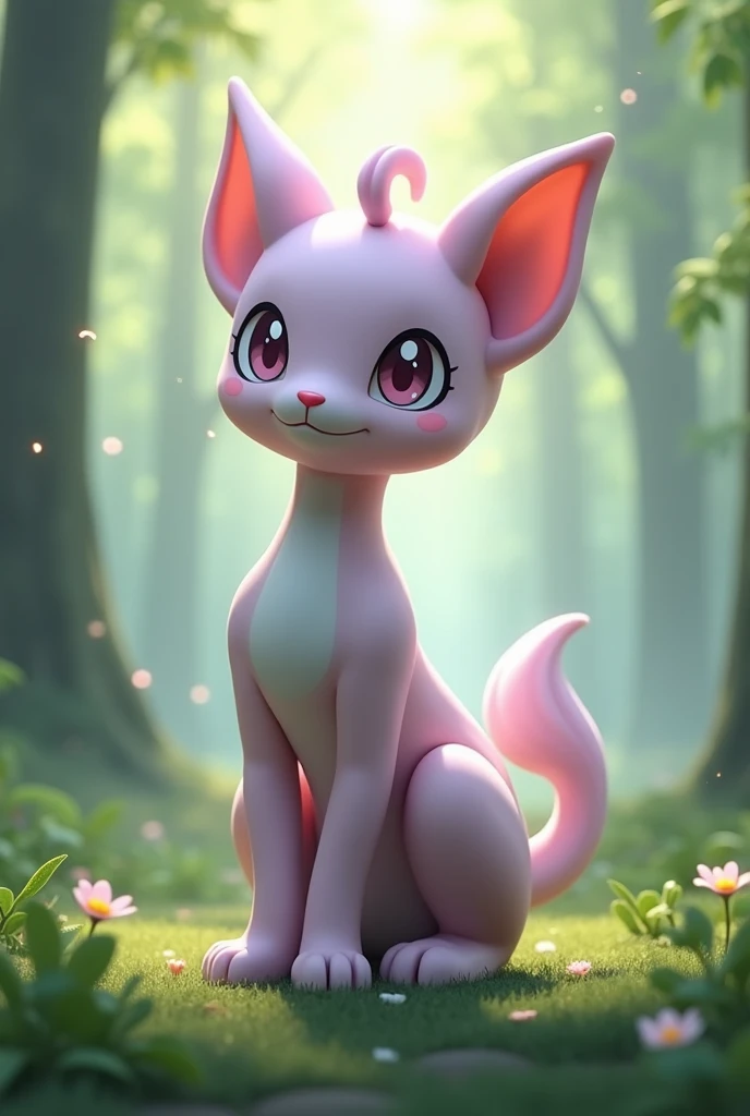 Humanoid female Pokémon mew