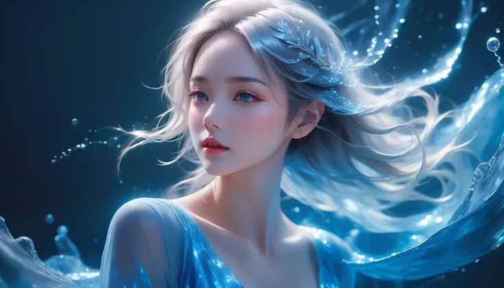 A Masterful Creation In 32K Resolution, Immaculate Sharpness, Extreme Detail, Official Artistic Marvel, Ultra-High-Resolution 32K Display, Dramatic Cinematic Lighting, Elegance And Beauty Combined, With Mesmerizing Detail. A Mystical Girl With Frost-Glazed...