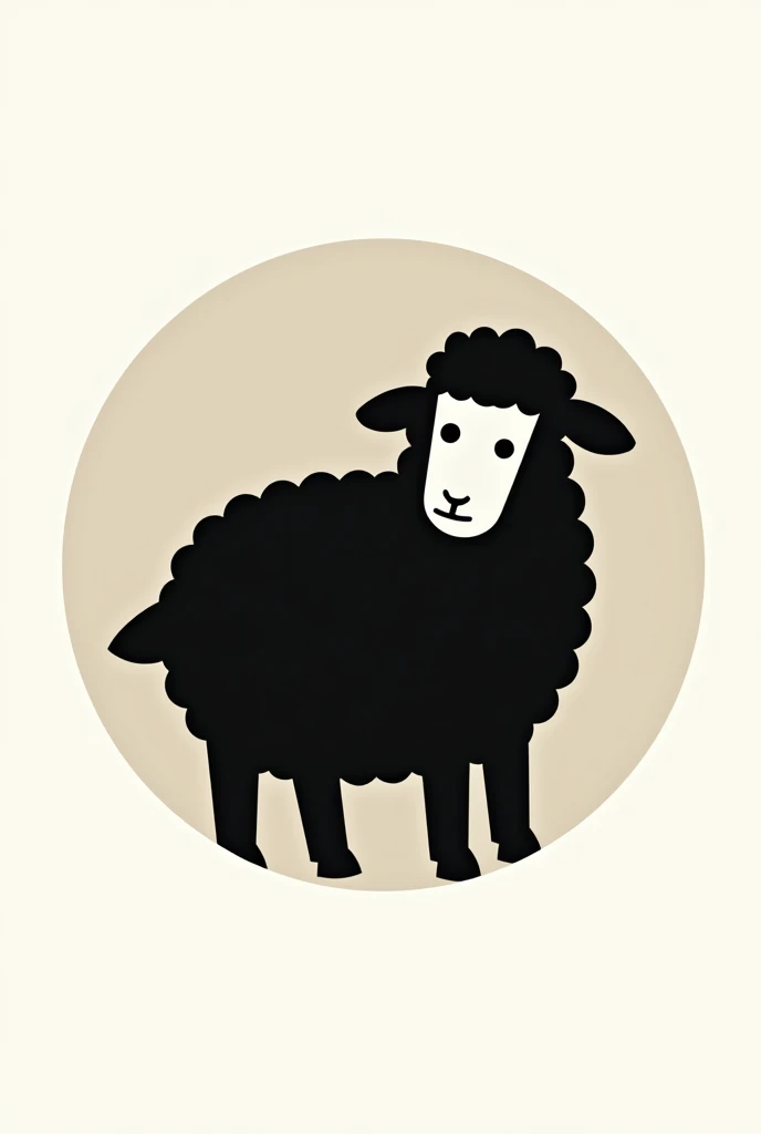 Black sheep logo in circle