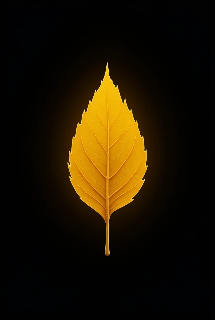 A sunflower yellow leaf in black 