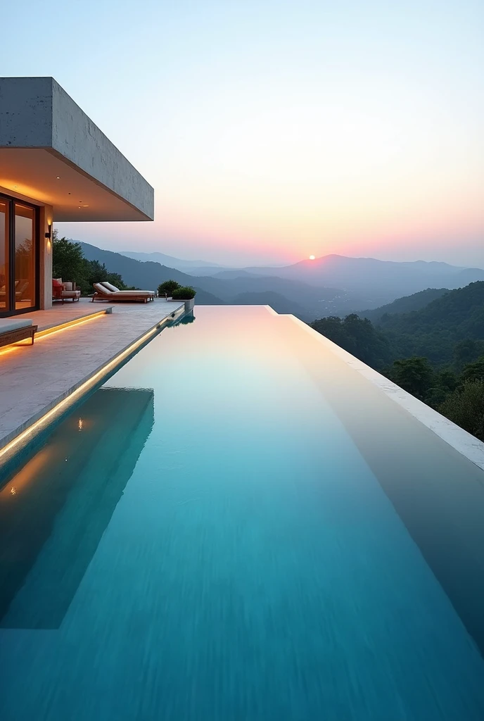 Modern infinity swimming pool 4k india 