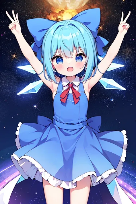 am the strongest Cirno　Cirno and friends are singing karaoke　Meteor Shower　Karaoke Box　Stars Shining　Shooting Star　　Karaoke Boxにいます　It&#39;s indoors　illumination　Perseus Meteor Shower　　My breasts are small　Clothes are default　Riding a pure white thoroughbr...