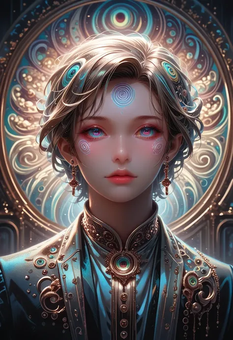 an extremely psychedelic portrait of a healer, surreal, LSD, face, detailed, intricate, elegant, agile, highly detailed, digital painting, art station, concept art, smooth, sharp focus, illustration