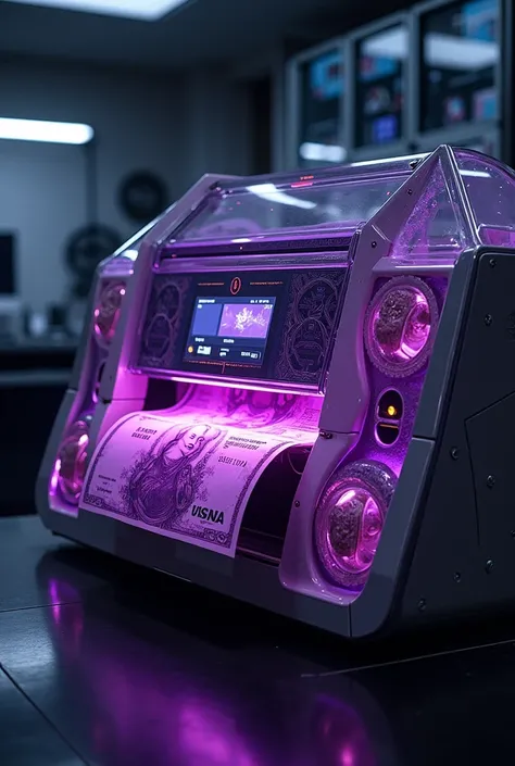 beautiful purple dollar money printer